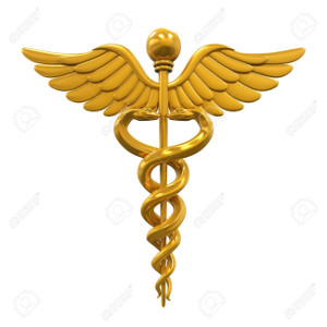 62345953 golden caduceus medical symbol small